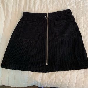 UO black corduroy skirt